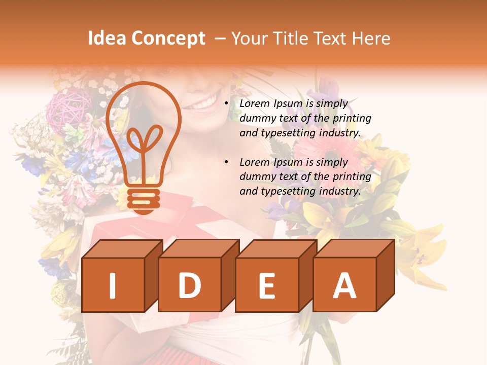 Portrait Face Lily PowerPoint Template