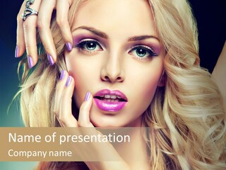 Curls Beauty Salon Beauty PowerPoint Template