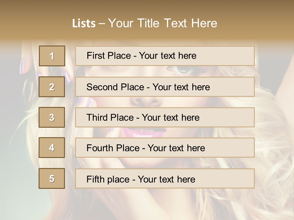 Curls Beauty Salon Beauty PowerPoint Template