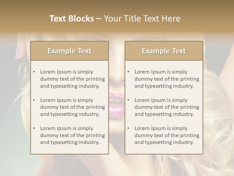 Curls Beauty Salon Beauty PowerPoint Template