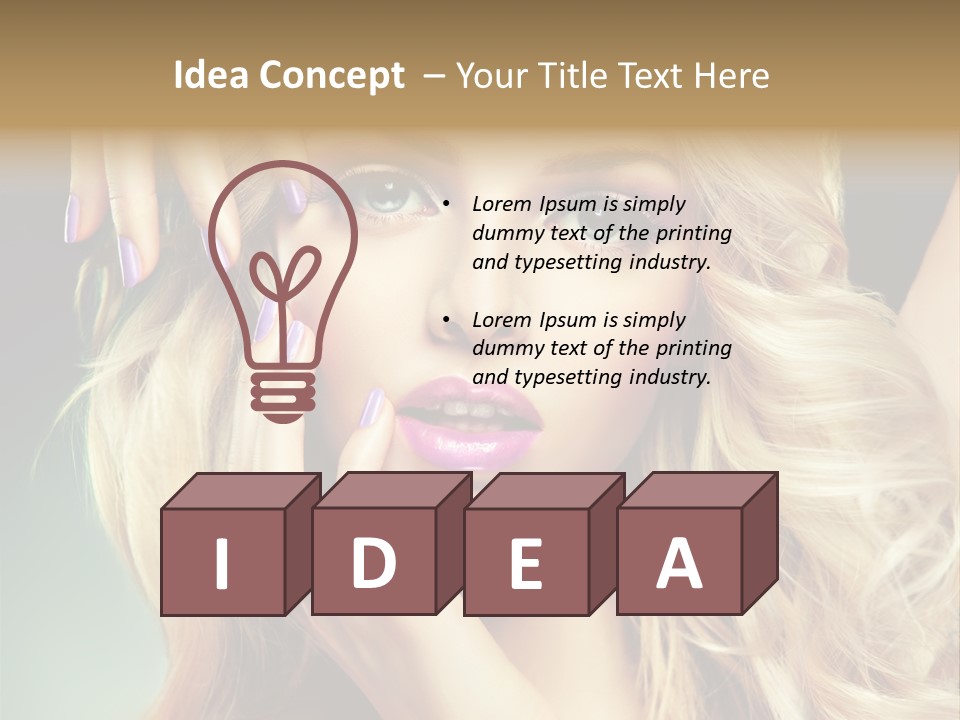 Curls Beauty Salon Beauty PowerPoint Template