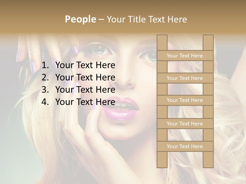 Curls Beauty Salon Beauty PowerPoint Template