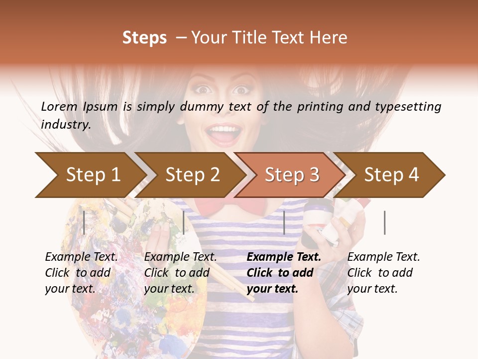 Lifestyle Working Portrait PowerPoint Template