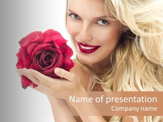 Long Lady Pretty PowerPoint Template