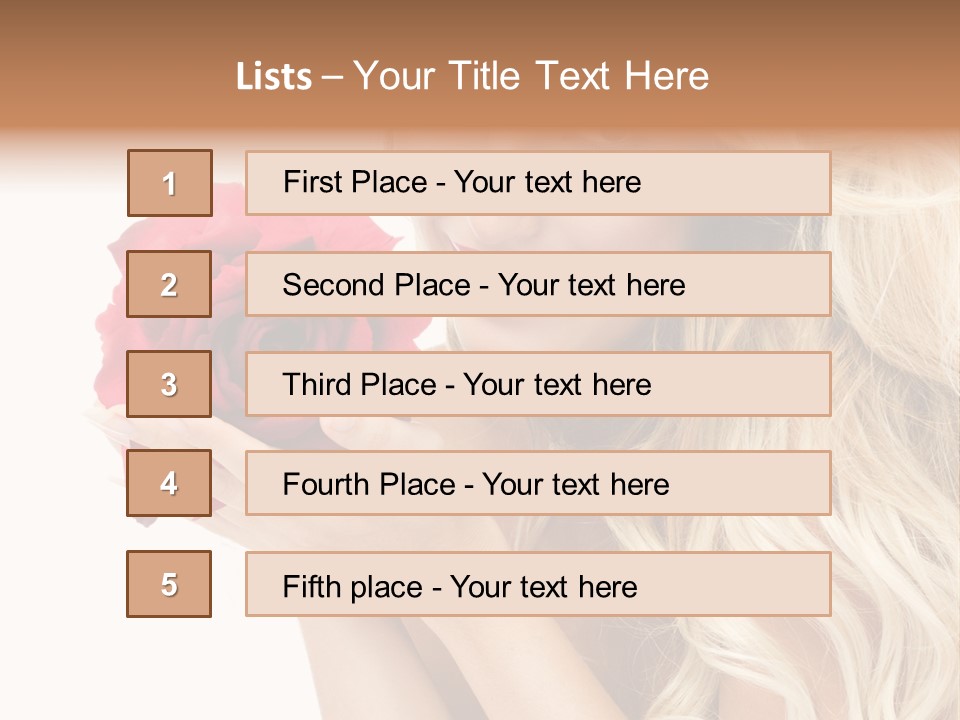 Long Lady Pretty PowerPoint Template