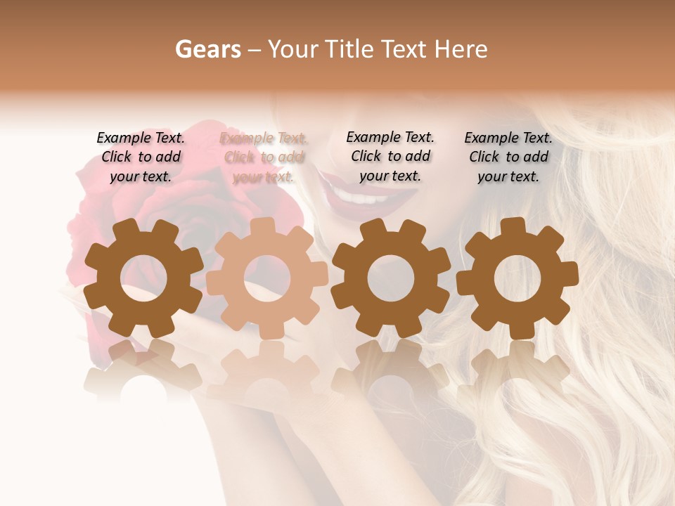 Long Lady Pretty PowerPoint Template