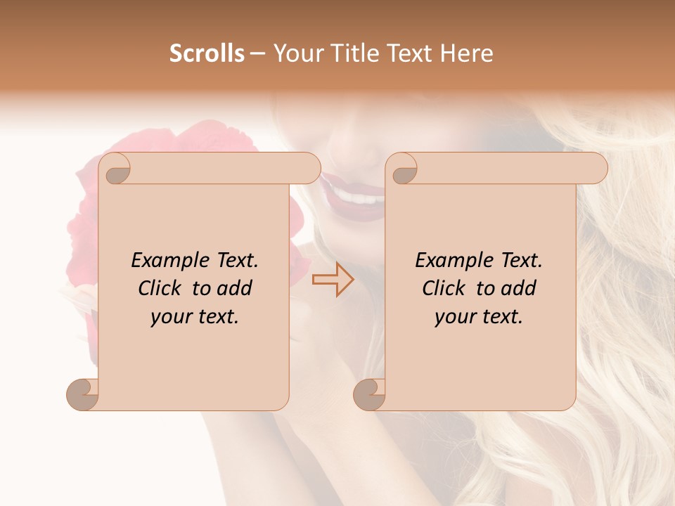 Long Lady Pretty PowerPoint Template