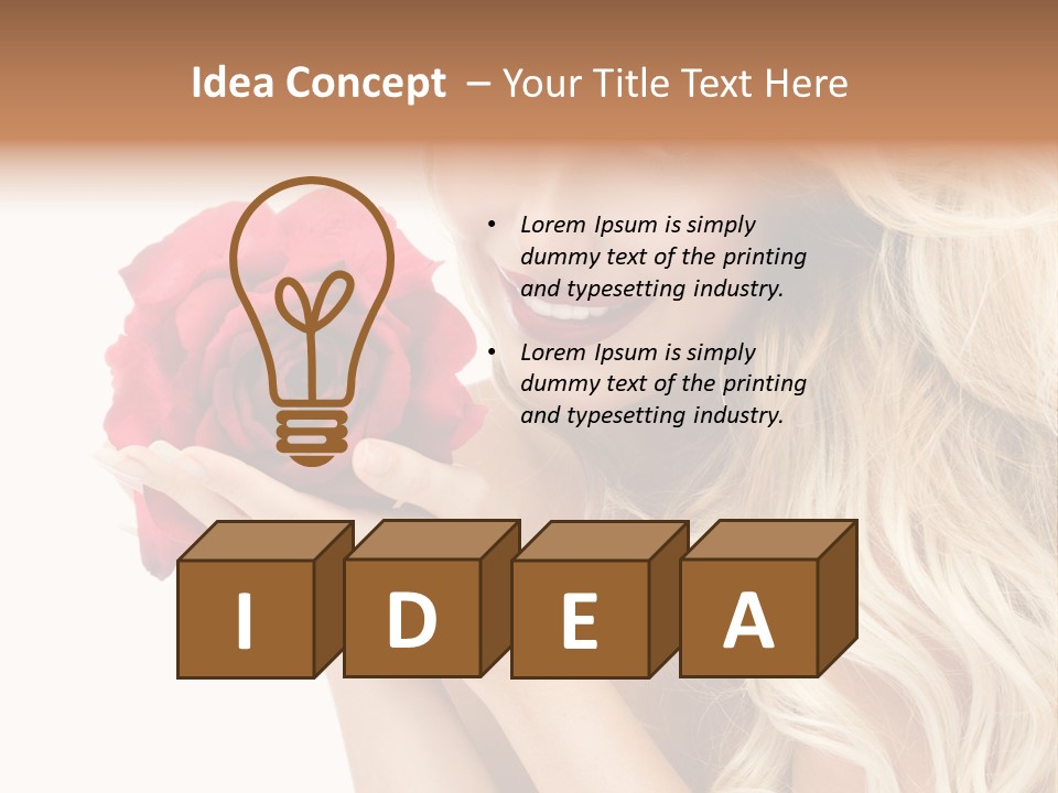 Long Lady Pretty PowerPoint Template