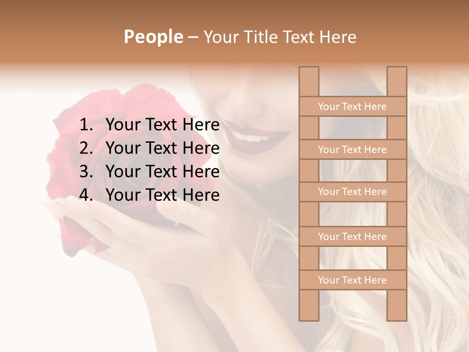 Long Lady Pretty PowerPoint Template