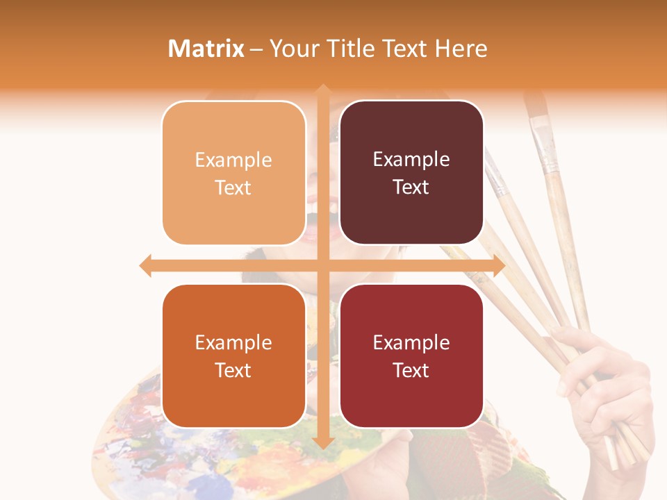 Beautiful Paint Girl PowerPoint Template