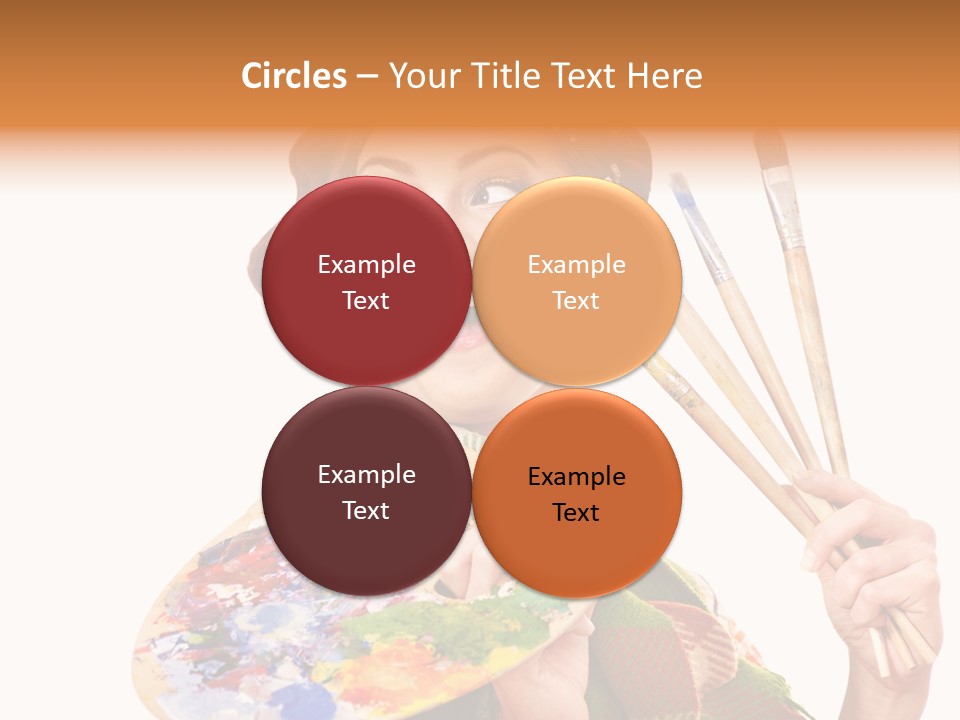 Beautiful Paint Girl PowerPoint Template