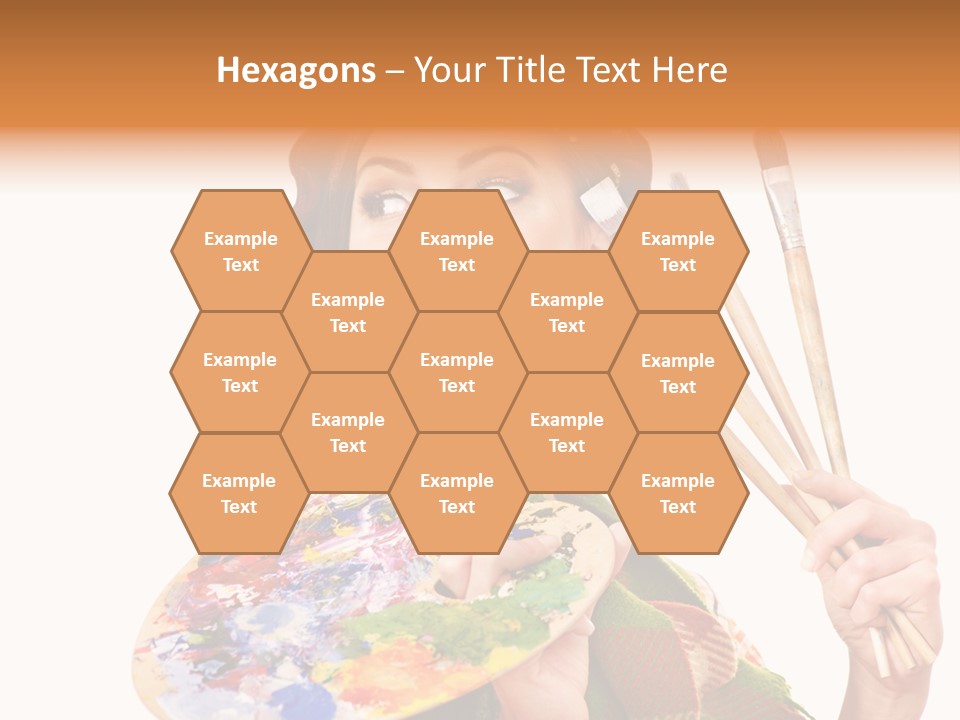 Beautiful Paint Girl PowerPoint Template