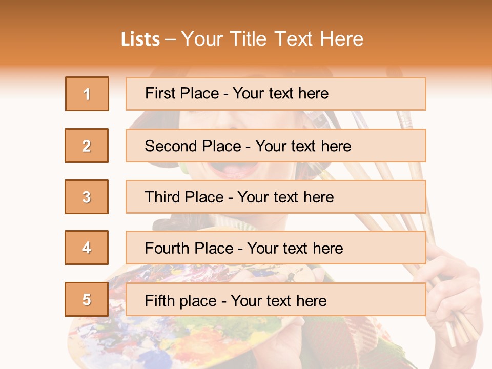 Beautiful Paint Girl PowerPoint Template