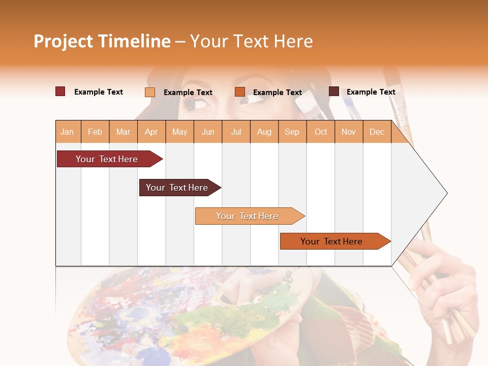 Beautiful Paint Girl PowerPoint Template