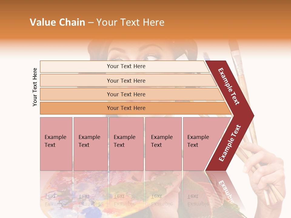 Beautiful Paint Girl PowerPoint Template