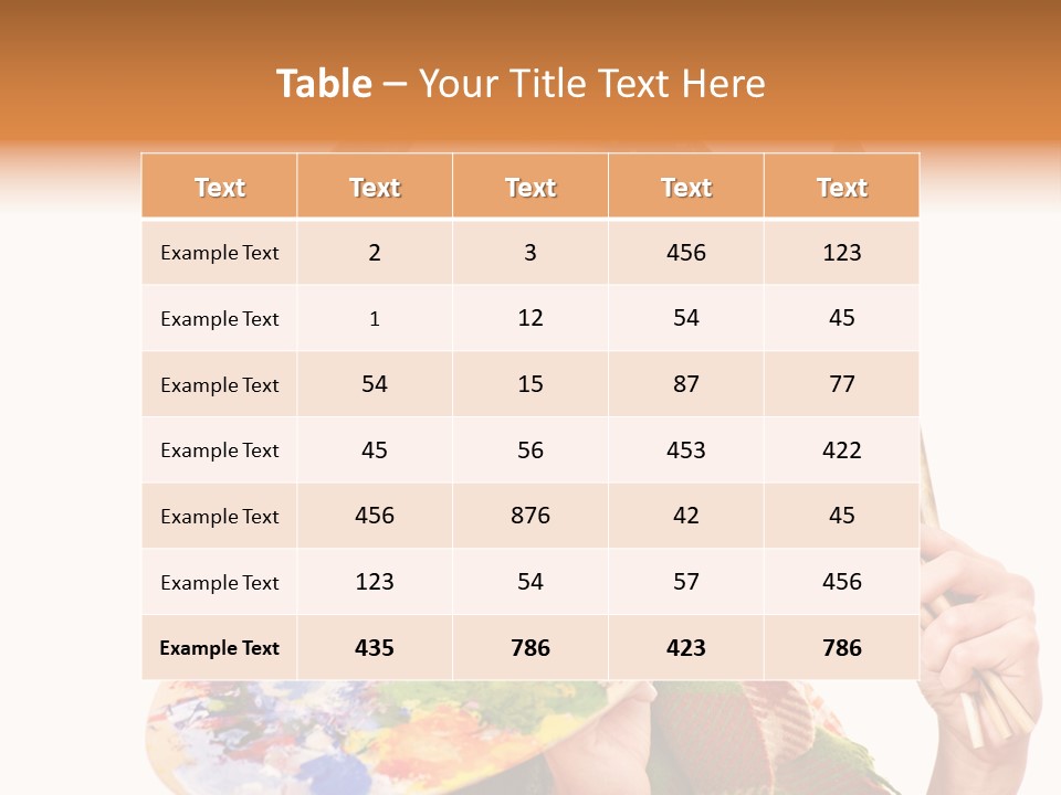 Beautiful Paint Girl PowerPoint Template