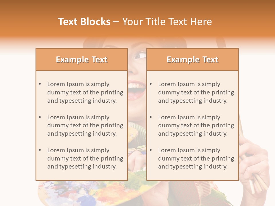 Beautiful Paint Girl PowerPoint Template