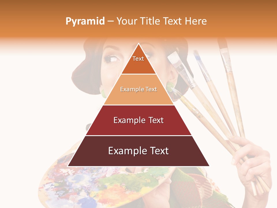 Beautiful Paint Girl PowerPoint Template