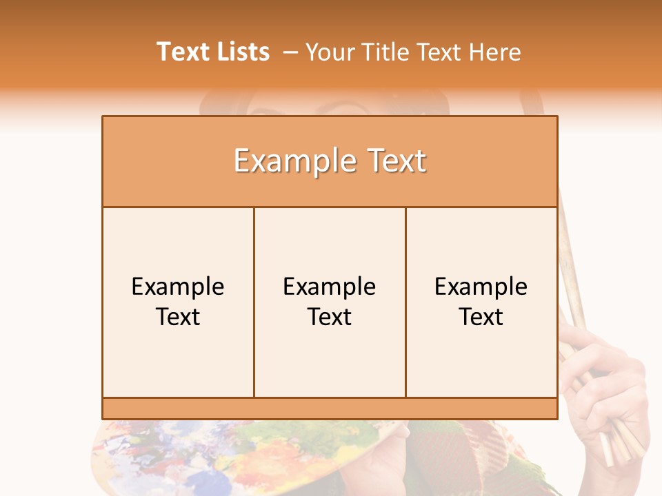 Beautiful Paint Girl PowerPoint Template