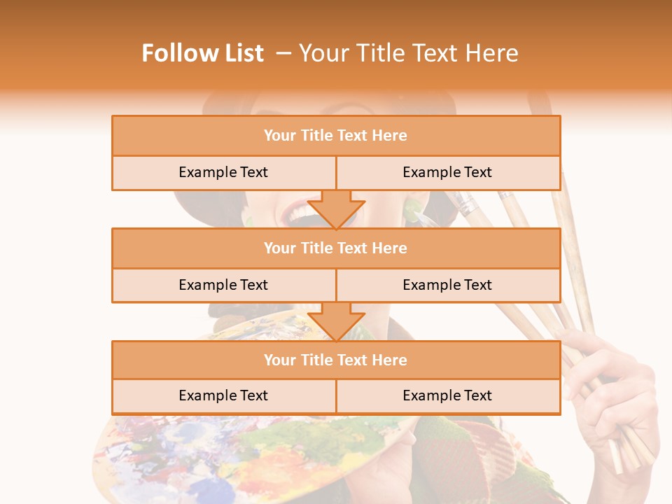 Beautiful Paint Girl PowerPoint Template