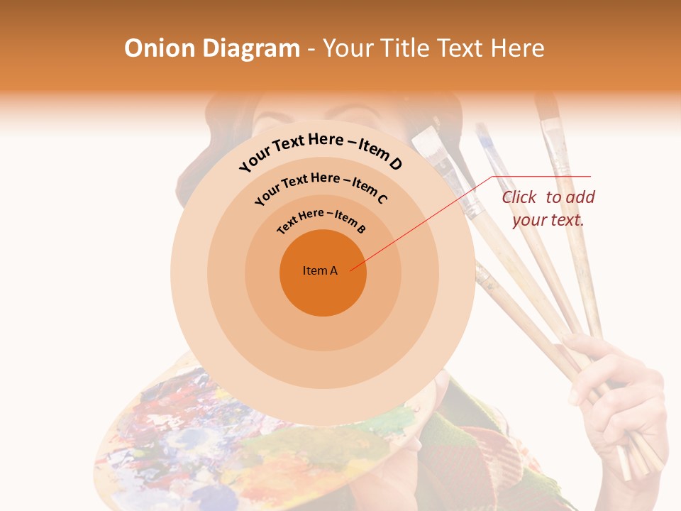 Beautiful Paint Girl PowerPoint Template