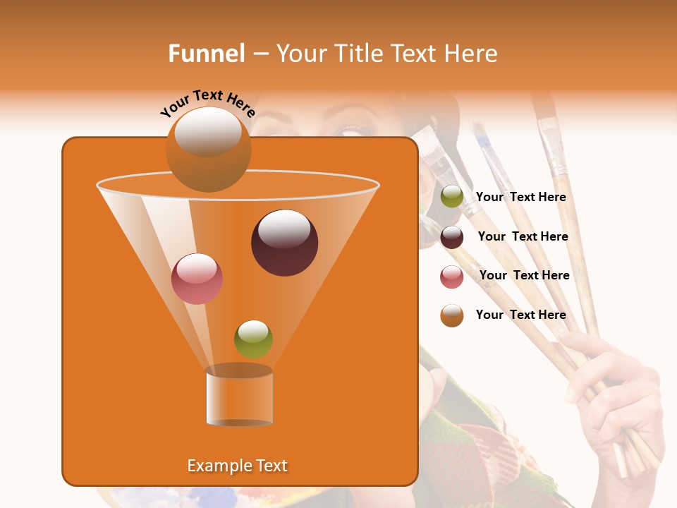 Beautiful Paint Girl PowerPoint Template