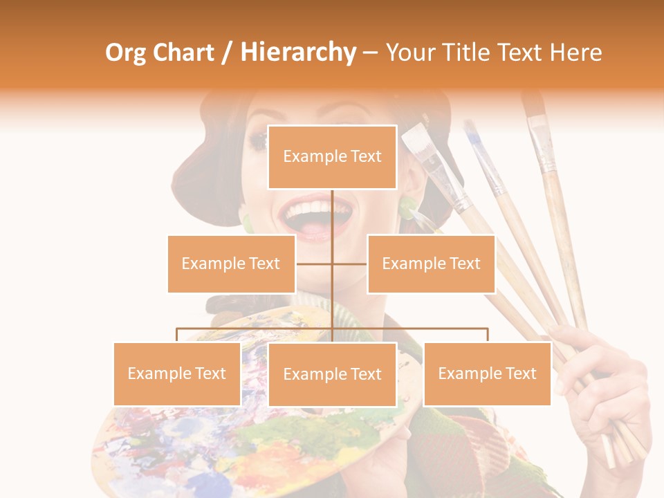 Beautiful Paint Girl PowerPoint Template