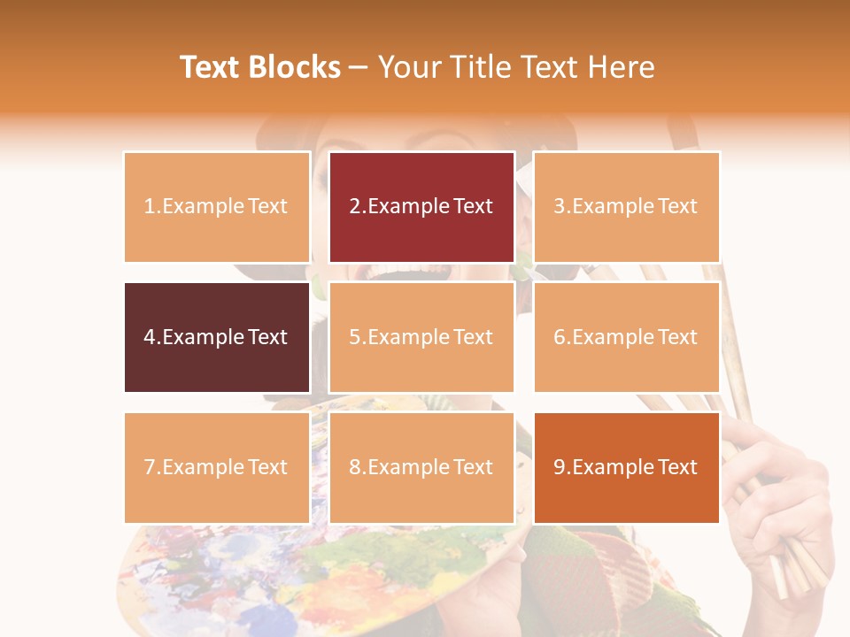 Beautiful Paint Girl PowerPoint Template