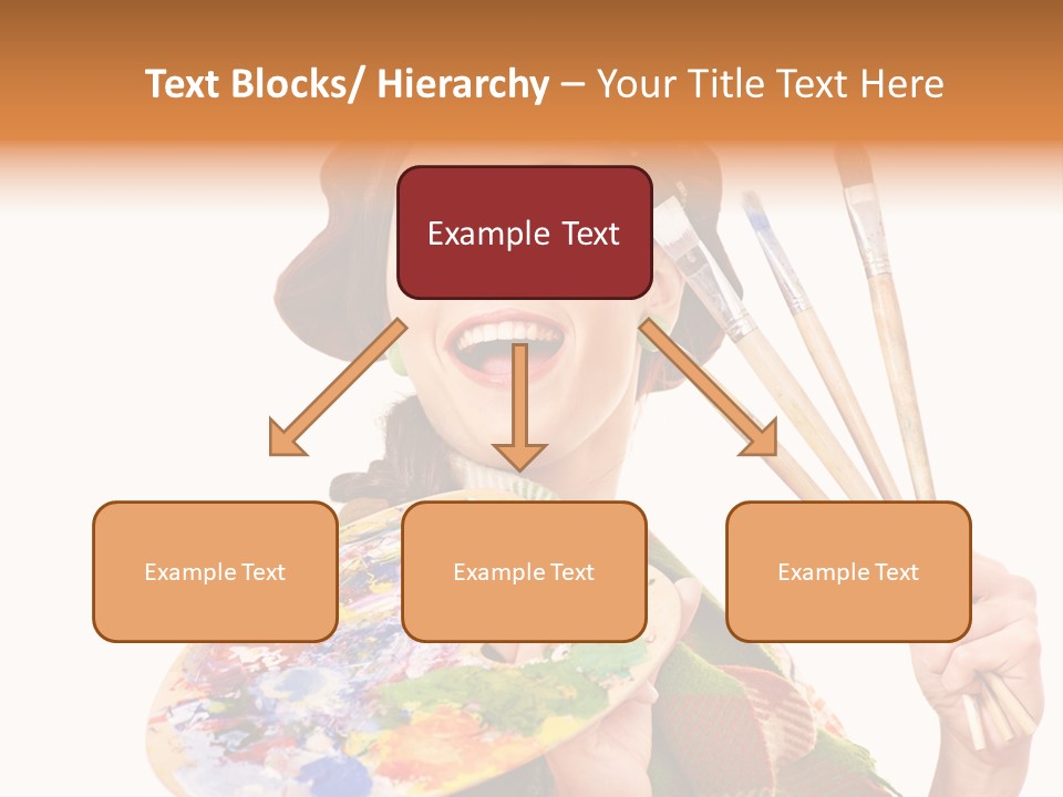 Beautiful Paint Girl PowerPoint Template