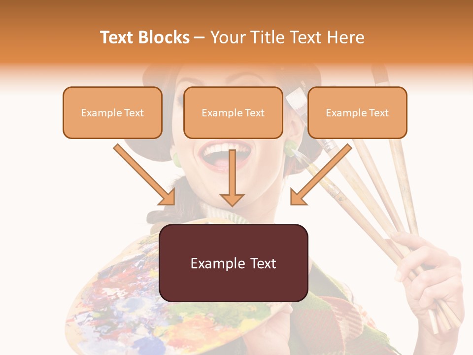 Beautiful Paint Girl PowerPoint Template