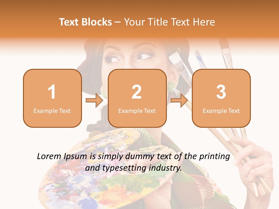 Beautiful Paint Girl PowerPoint Template