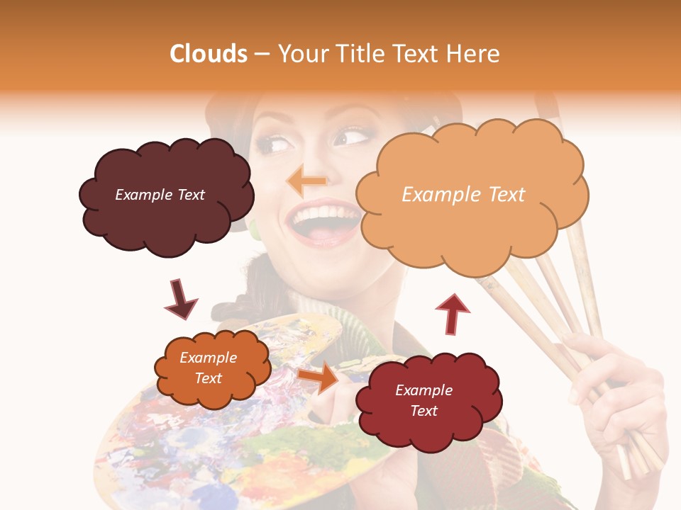 Beautiful Paint Girl PowerPoint Template