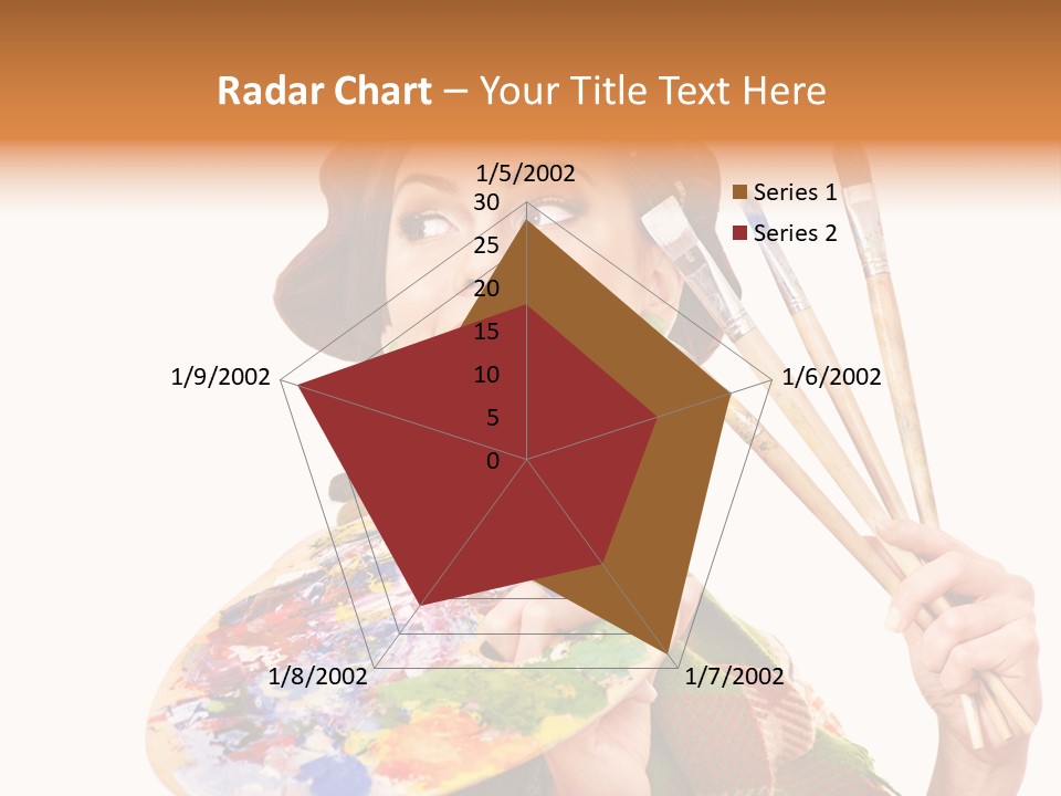 Beautiful Paint Girl PowerPoint Template