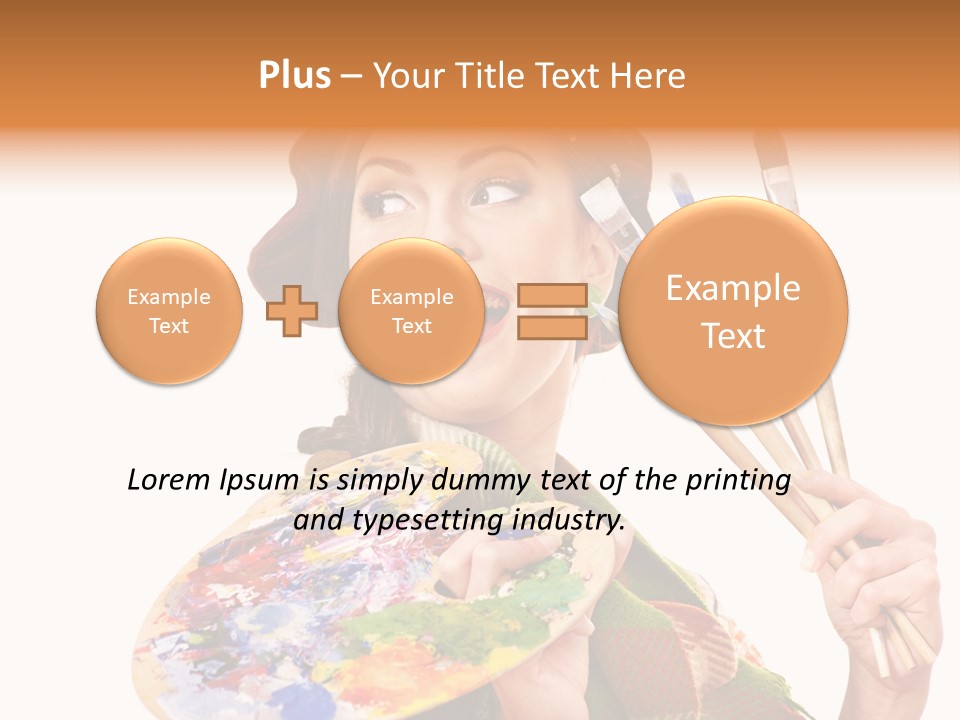 Beautiful Paint Girl PowerPoint Template