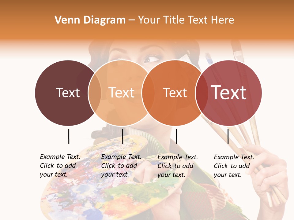 Beautiful Paint Girl PowerPoint Template