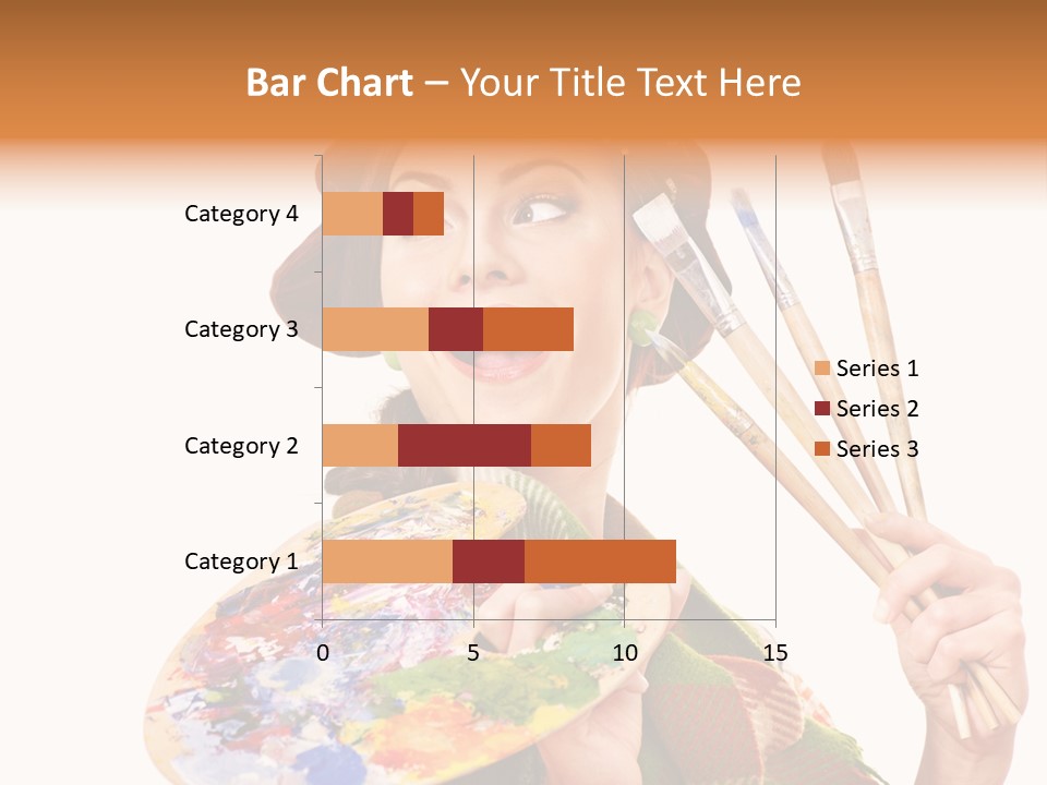 Beautiful Paint Girl PowerPoint Template