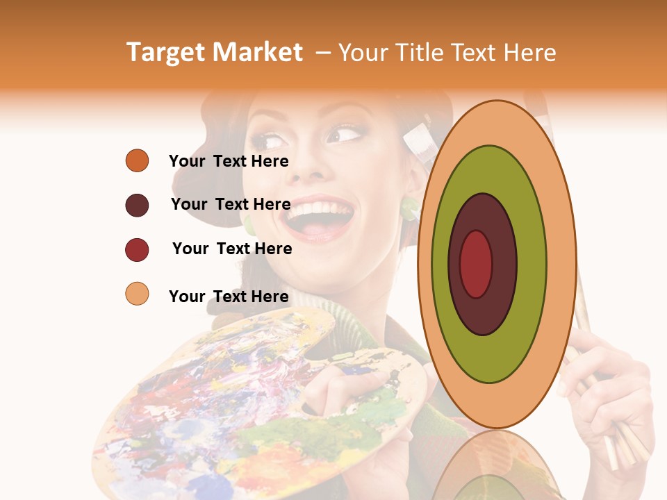 Beautiful Paint Girl PowerPoint Template