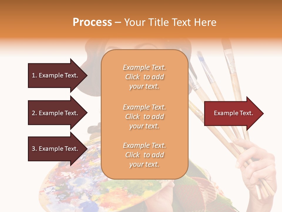 Beautiful Paint Girl PowerPoint Template