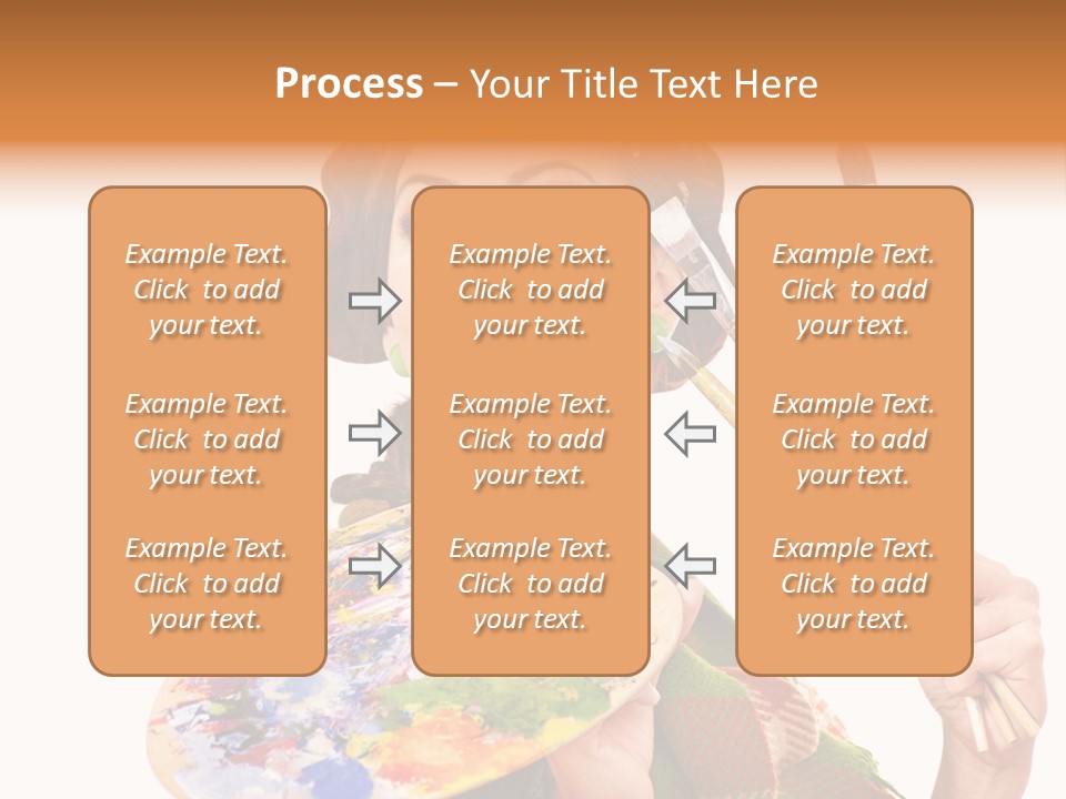 Beautiful Paint Girl PowerPoint Template