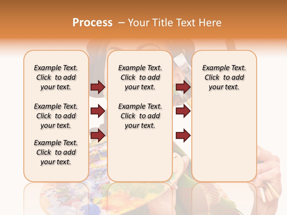 Beautiful Paint Girl PowerPoint Template