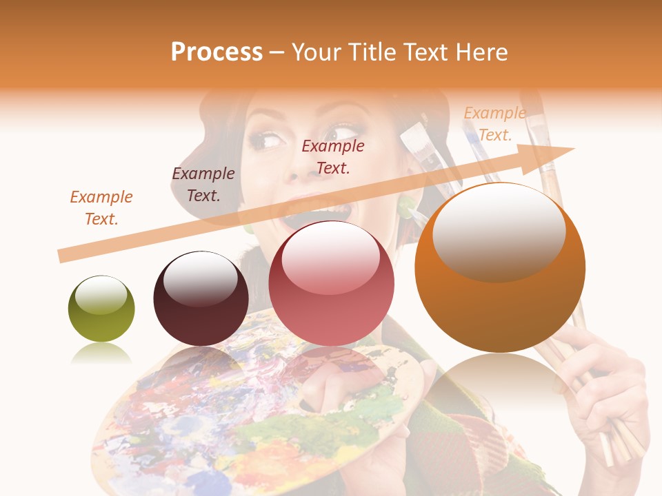 Beautiful Paint Girl PowerPoint Template