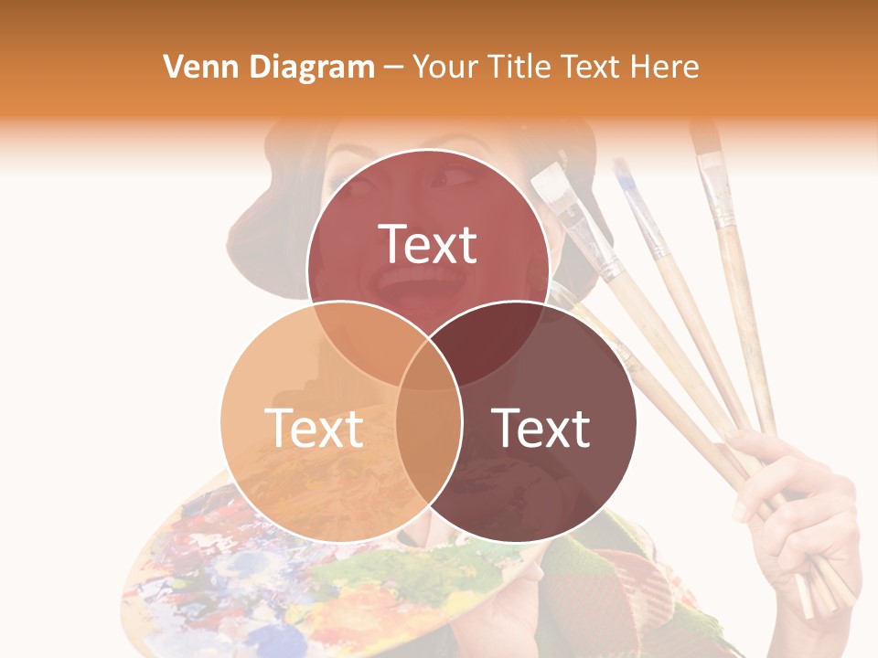 Beautiful Paint Girl PowerPoint Template