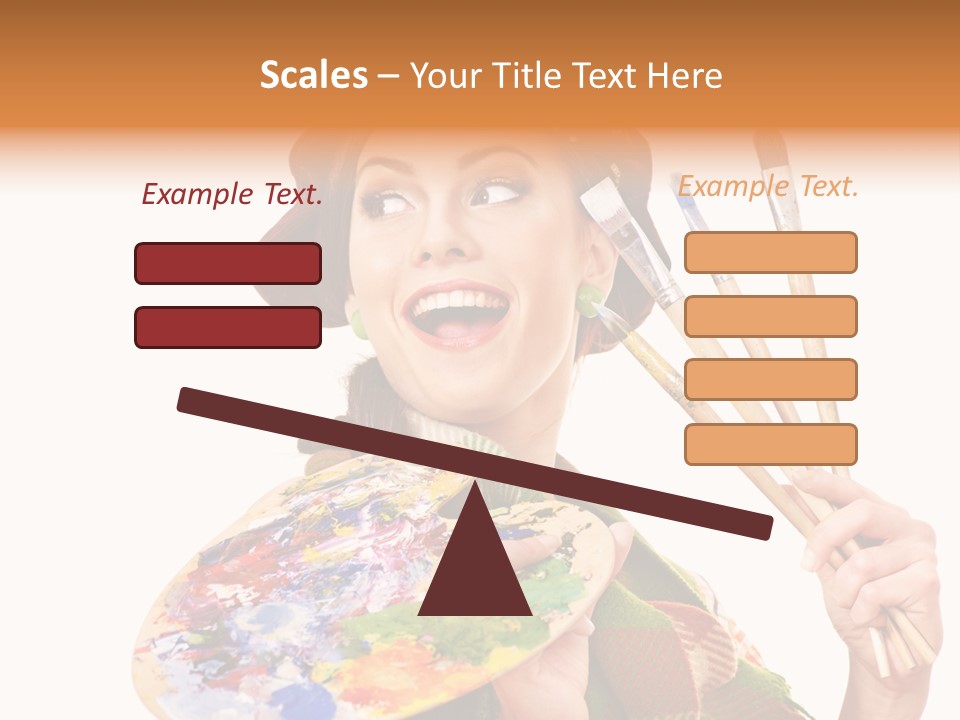 Beautiful Paint Girl PowerPoint Template