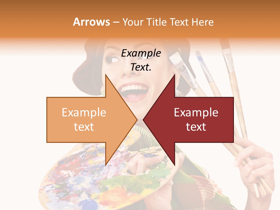 Beautiful Paint Girl PowerPoint Template