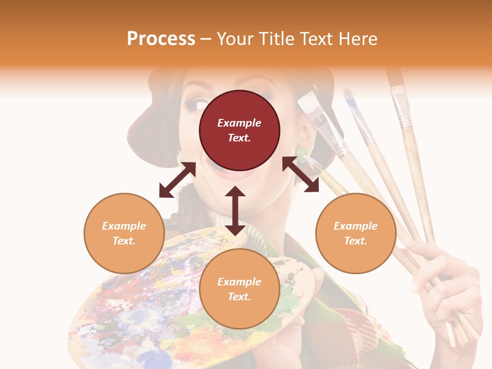 Beautiful Paint Girl PowerPoint Template