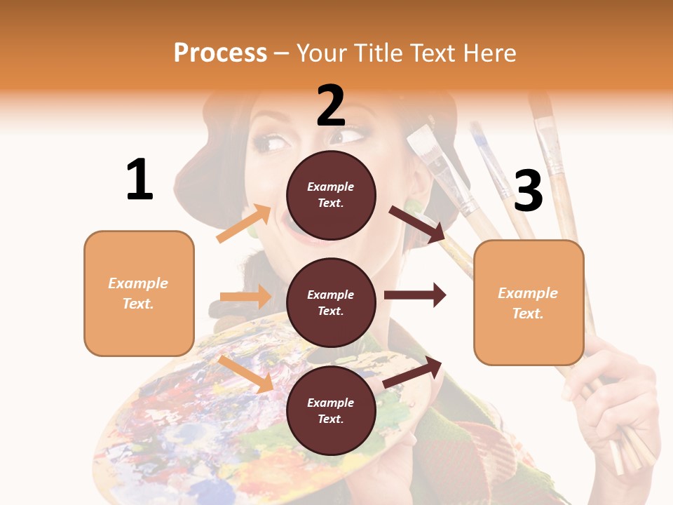 Beautiful Paint Girl PowerPoint Template