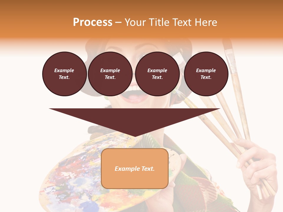 Beautiful Paint Girl PowerPoint Template