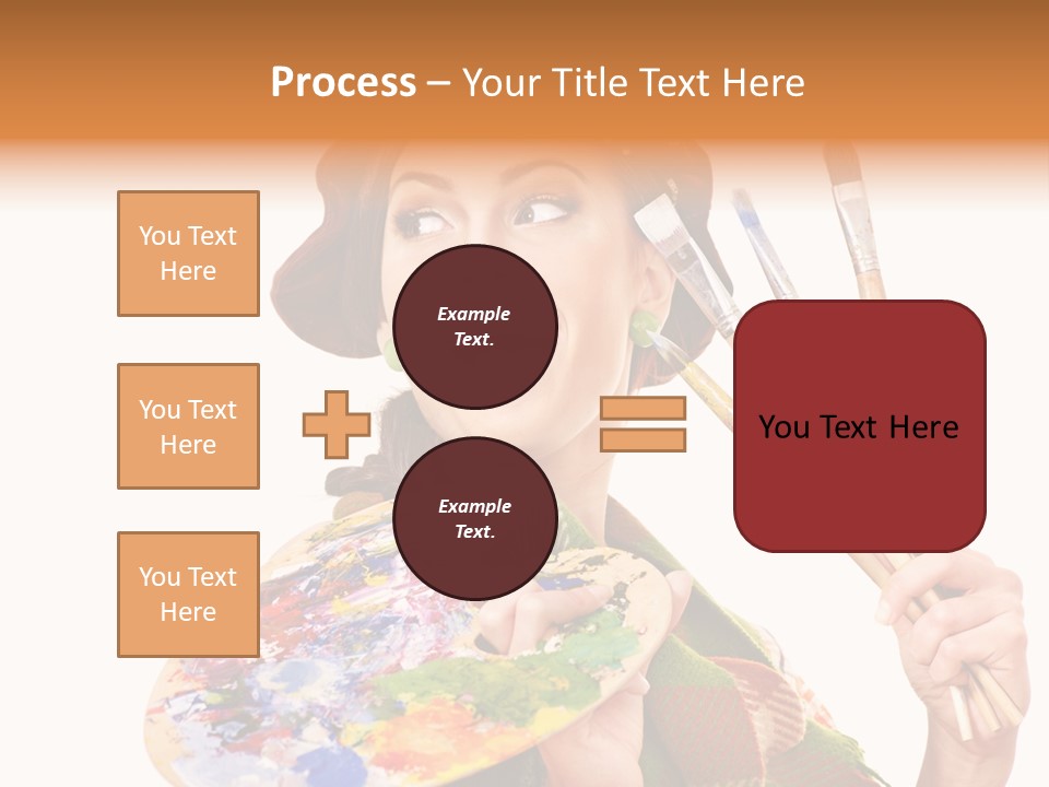 Beautiful Paint Girl PowerPoint Template