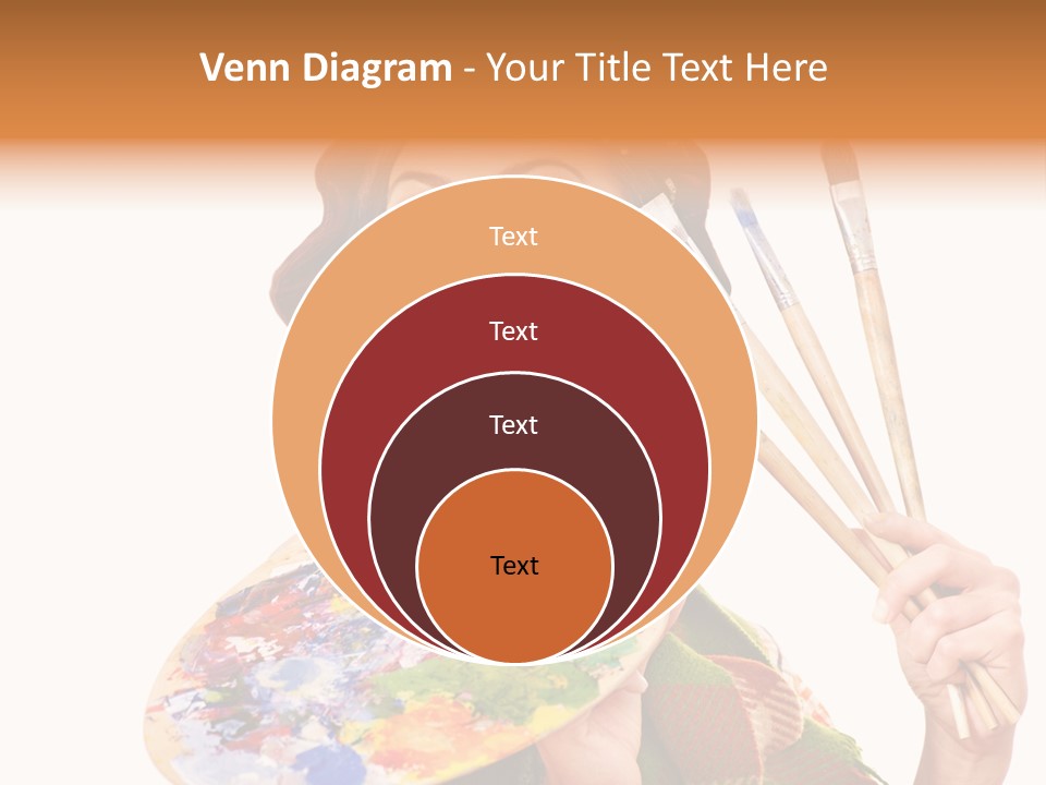 Beautiful Paint Girl PowerPoint Template