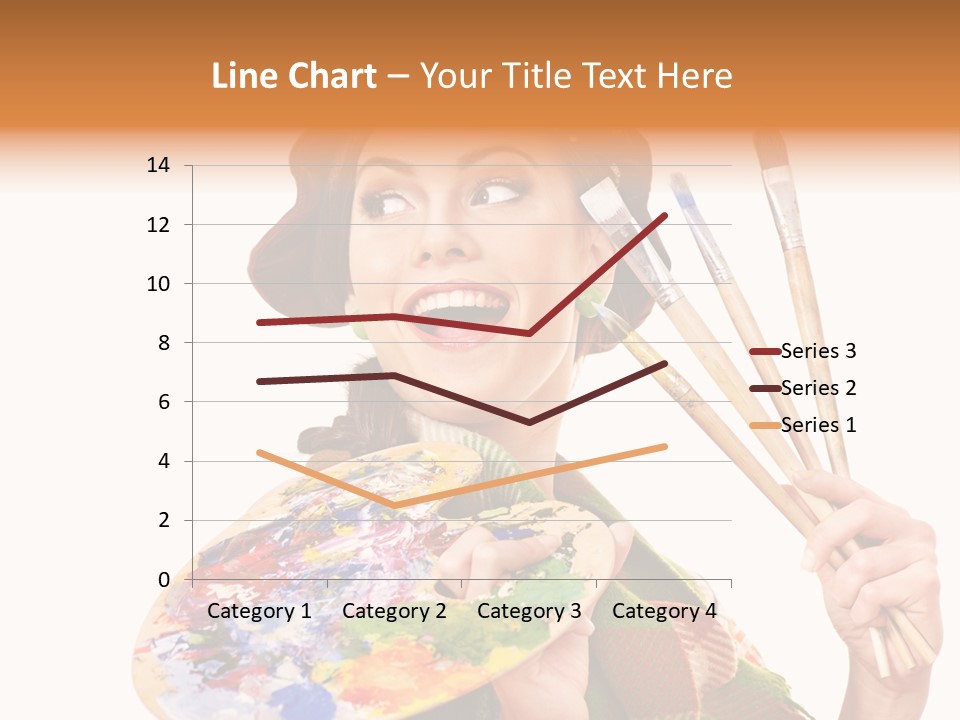 Beautiful Paint Girl PowerPoint Template